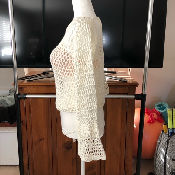 NWOT, Crochet Bodysuit with Plunging Back size medium - Picture 3 of 15